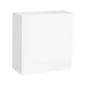 Serviette BASIC 40x40 3c. 1/4 blanche (13)